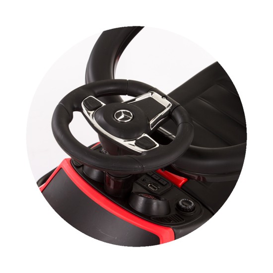 Ride on car with handle and canopy MERCEDES AMG GLE 63 Coupe red