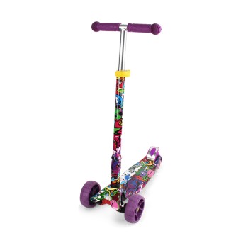 Πατίνι Παιδικό Σκούτερ 2 σε 1 - "Croxer Evo" purple graffiti