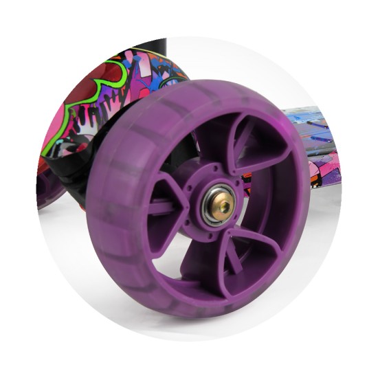 Πατίνι Παιδικό Σκούτερ 2 σε 1 - Croxer Evo purple graffiti