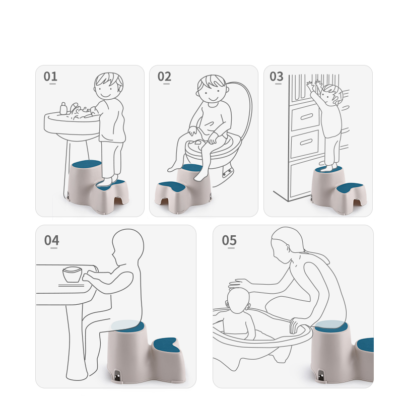 Platform and stool BabyUp2 navy