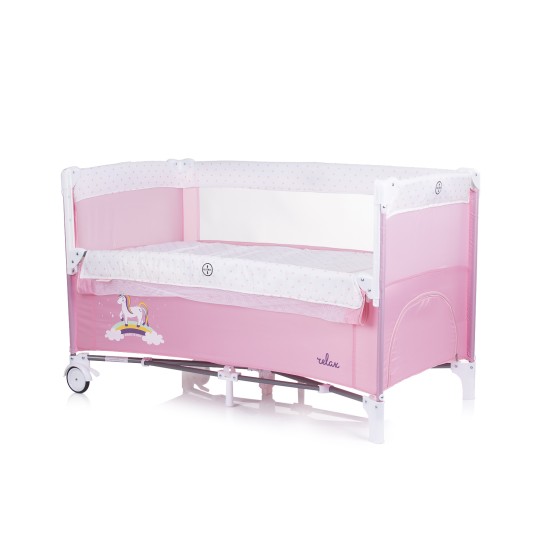 Λίκνο με Πτυσσόμενη Πλευρά - Relax rose water 125-65-77