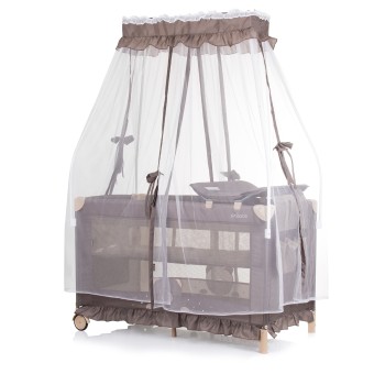 Πτυσσόμενο Παρκοκρέβατο με Κουνουπιέρα - Palace Bear beige