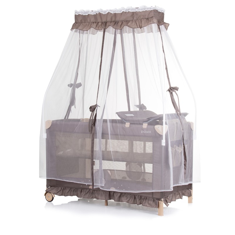 Πτυσσόμενο Παρκοκρέβατο με Κουνουπιέρα - Palace Bear beige