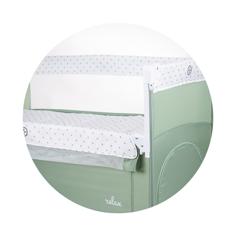 Λίκνο με Πτυσσόμενη Πλευρά - Relax aloe 125-65-77