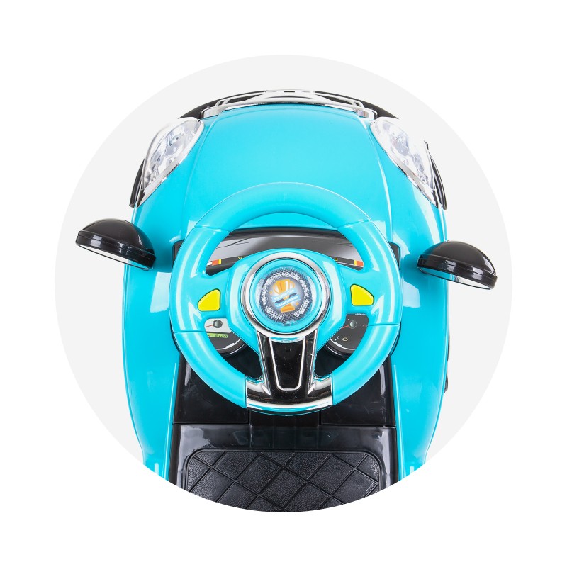 Ride on car with handle and canopy Super Car blue