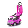 Ride on car with handle and canopy Super Car pink