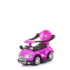Ride on car with handle and canopy Super Car pink