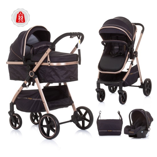 Καρότσι Βρεφικό 0-22 kg MISTY pure black Καρότσι Βρεφικό 0-22 kg MISTY pure black