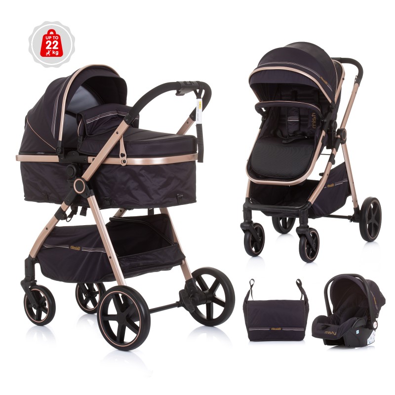 Καρότσι Βρεφικό 0-22 kg MISTY pure black