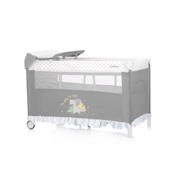 Λίκνο - Παρκοκρέβατο με Πτυσσόμενη Πλευρά - Palace Dino grey