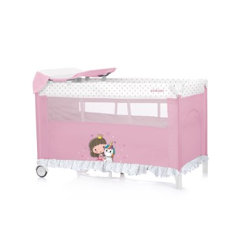 Λίκνο - Παρκοκρέβατο με Πτυσσόμενη Πλευρά - Palace Princess pink