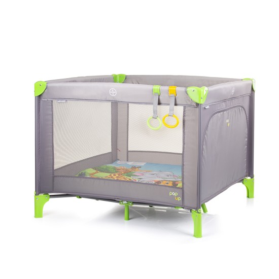 Παρκοκρέβατο Pop Up Jungle grey