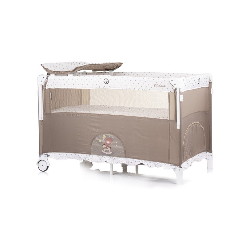 Λίκνο - Παρκοκρέβατο με Πτυσσόμενη Πλευρά - Palace Bear beige