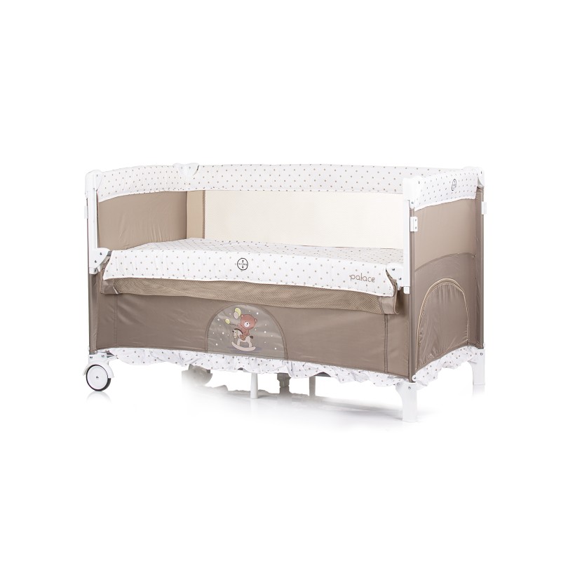 Λίκνο - Παρκοκρέβατο με Πτυσσόμενη Πλευρά - Palace Bear beige