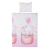 Beding set 5 pc. /Sheet, pillow case, pillow, duvet and duvet cover/ pink elephant