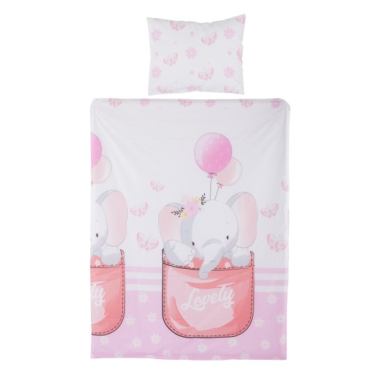 Beding set 5 pc. /Sheet, pillow case, pillow, duvet and duvet cover/ pink elephant Beding set 5 pc. /Sheet, pillow case, pillow, duvet and duvet cover/ pink elephant
