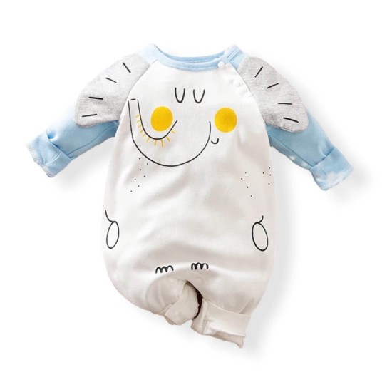 Baby Elephant 3D Jumpsuit - L.Blue Baby Elephant 3D Jumpsuit - L.Blue