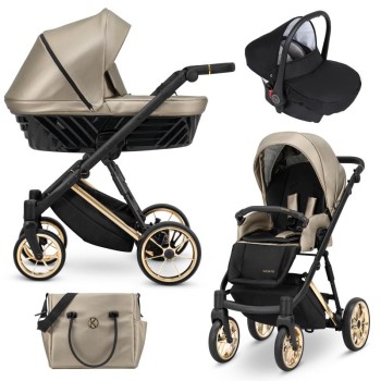 Πολυκαρότσι Kunert - Ivento 3 σε 1 - Eco Cappuccino Metallic - Gold Σκελετός