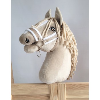 The adjustable halter for Hobby Horse A3 - beige with white furry