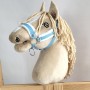 The adjustable halter for Hobby Horse A3 - light blue with white furry