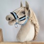 Καπίστρι από Ιμάντα Ρυθμιζόμενο για Hobby Horse A3 - light blue με Μαύρη Γούνα