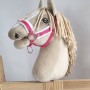 The adjustable halter for Hobby Horse A3 - dark pink with white furry