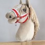 The adjustable halter for Hobby Horse A3 - red with white furry