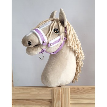 The adjustable halter for Hobby Horse A3 - purple with white furry