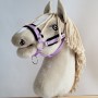 Καπίστρι από Ιμάντα Ρυθμιζόμενο για Hobby Horse A3 - purple με Μαύρη Γούνα