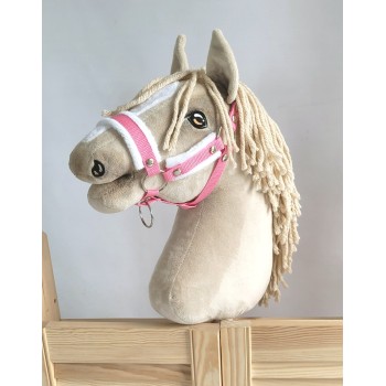 The adjustable halter for Hobby Horse A3 - pink with white furry