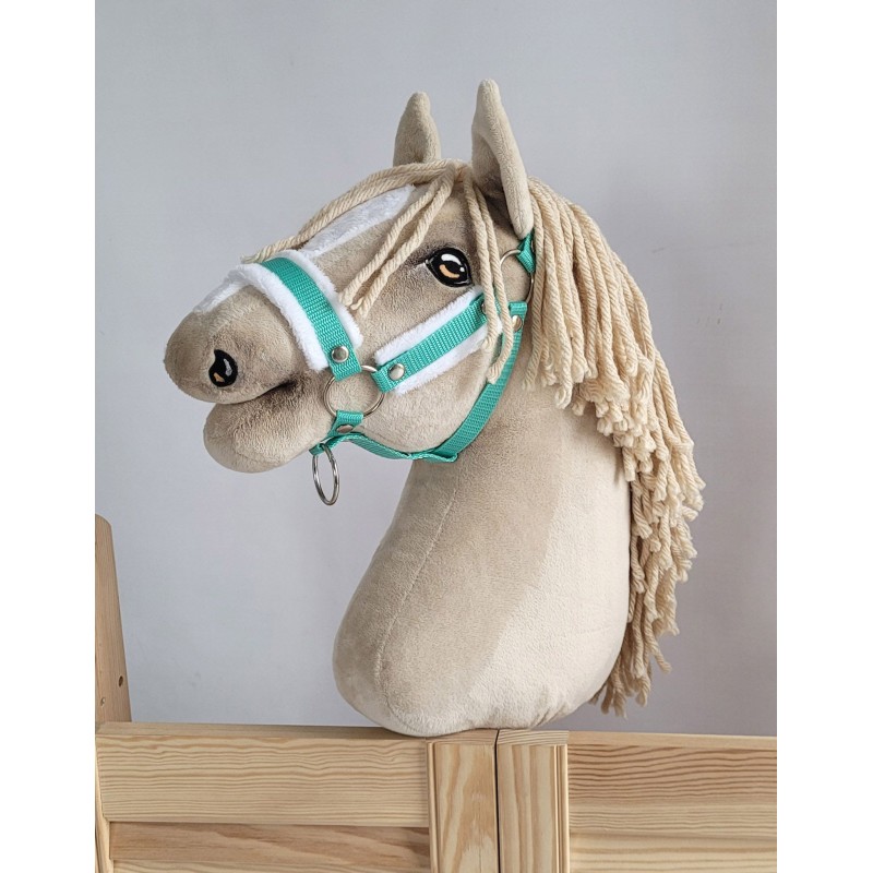 The adjustable halter for Hobby Horse A3 - mint with white furry