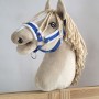 The adjustable halter for Hobby Horse A3 - blue with white furry