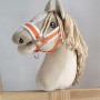 The adjustable halter for Hobby Horse A3 - orange with white furry