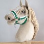 The adjustable halter for Hobby Horse A3 - green with white furry