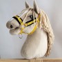Καπίστρι από Ιμάντα Ρυθμιζόμενο για Hobby Horse A3 - yellow με Μαύρη Γούνα