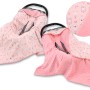Double-sided car seat blanket - ballerinas pink/powder pink