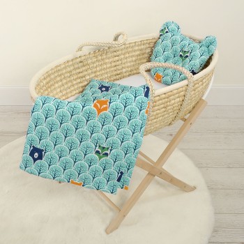 Duvet with pillow Teddy - 2pcs set - mint forest