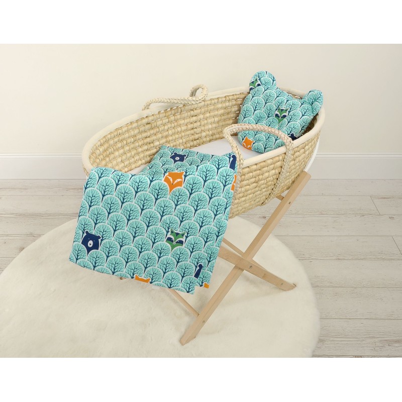 Duvet with pillow Teddy - 2pcs set - mint forest