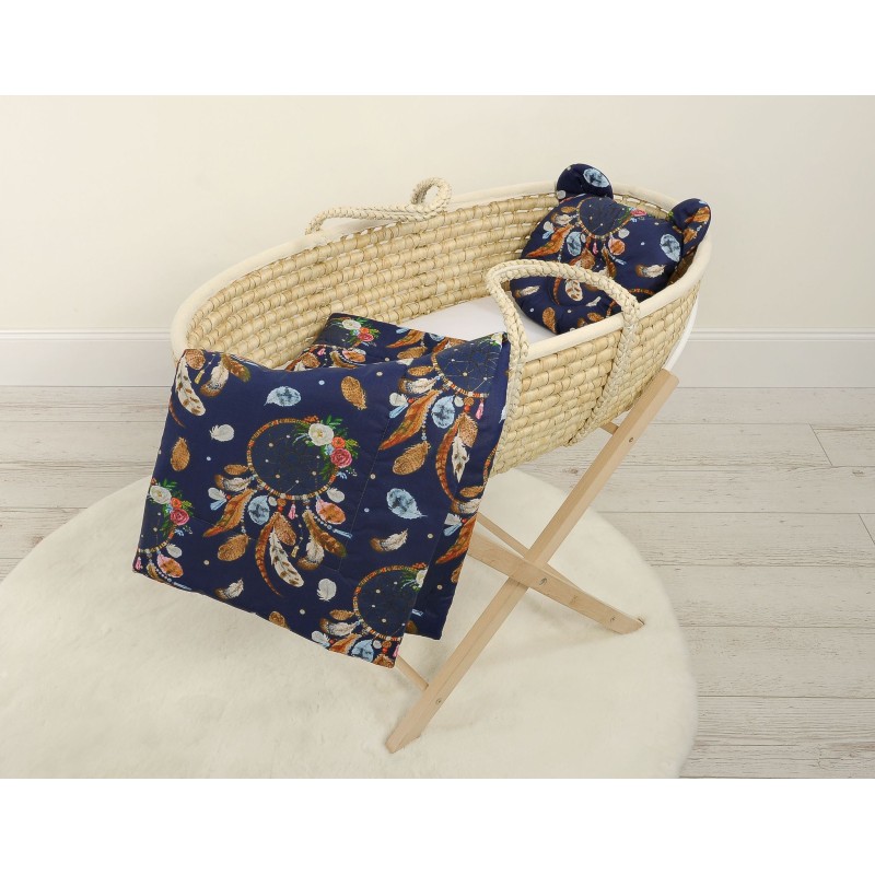 Duvet with pillow Teddy - 2pcs set - dream catchers dark blue