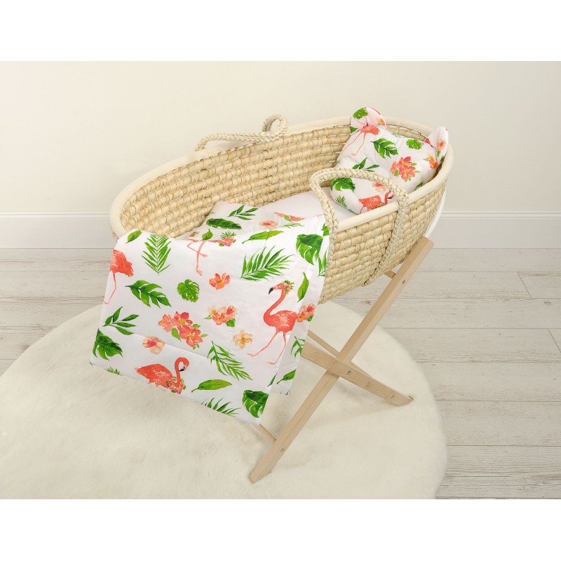 Duvet with pillow Teddy - 2pcs set - coral flamingos