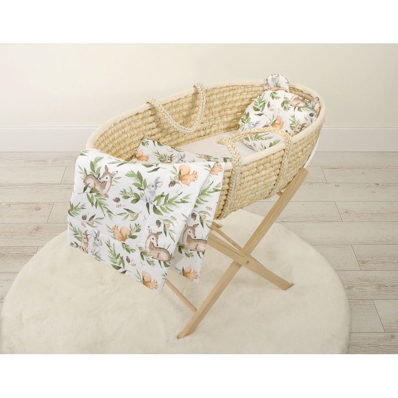 Duvet with pillow Teddy - 2pcs set -  woodland green