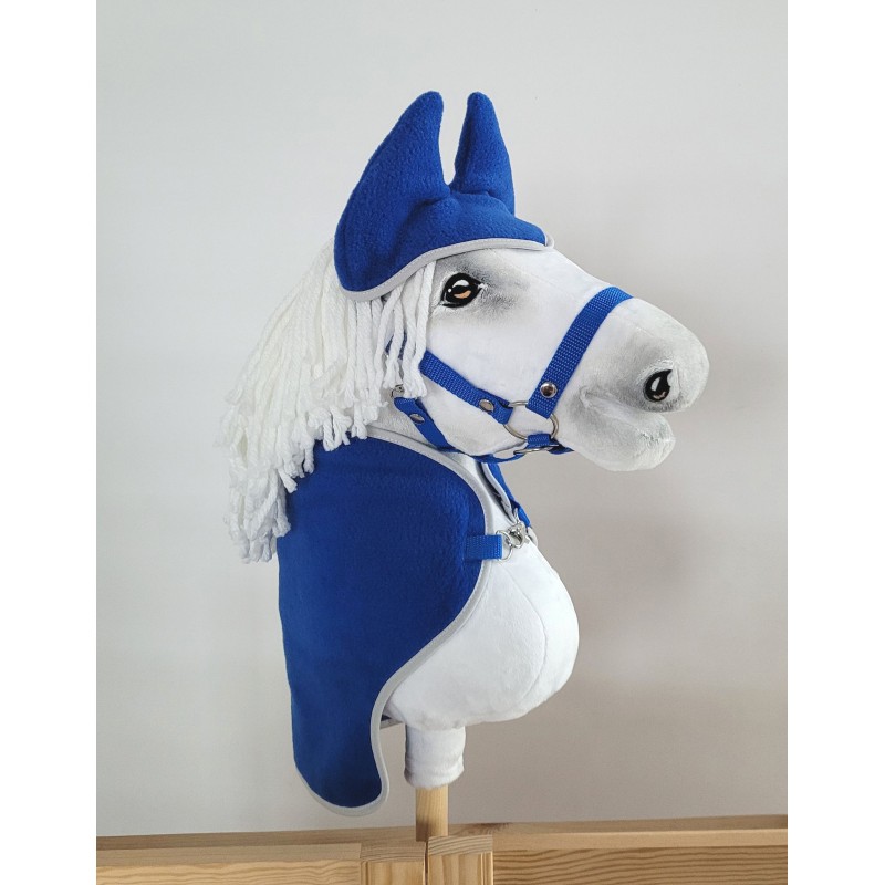 Σετ Αξεσουάρ για Hobby Horse A3: Fleece Κουβέρτα και Ωτοασπίδες - cornflower