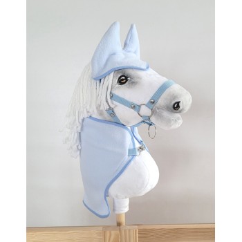 Σετ Αξεσουάρ για Hobby Horse A3: Fleece Κουβέρτα και Ωτοασπίδες - light blue