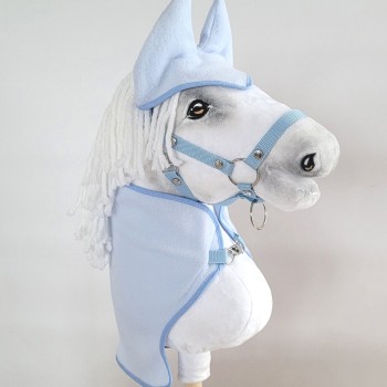 Σετ Αξεσουάρ για Hobby Horse A3: Fleece Κουβέρτα και Ωτοασπίδες - light blue