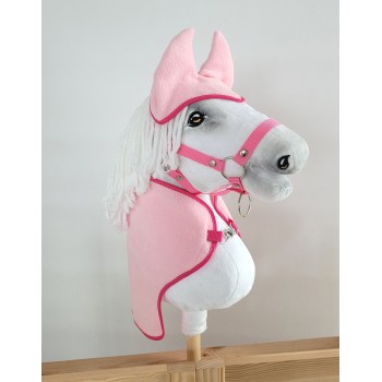 Σετ Αξεσουάρ για Hobby Horse A3: Fleece Κουβέρτα και Ωτοασπίδες - light pink