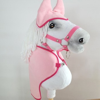 Σετ Αξεσουάρ για Hobby Horse A3: Fleece Κουβέρτα και Ωτοασπίδες - light pink