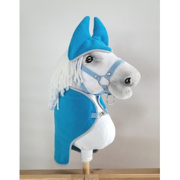 Σετ Αξεσουάρ για Hobby Horse A3: Fleece Κουβέρτα και Ωτοασπίδες - turquoise