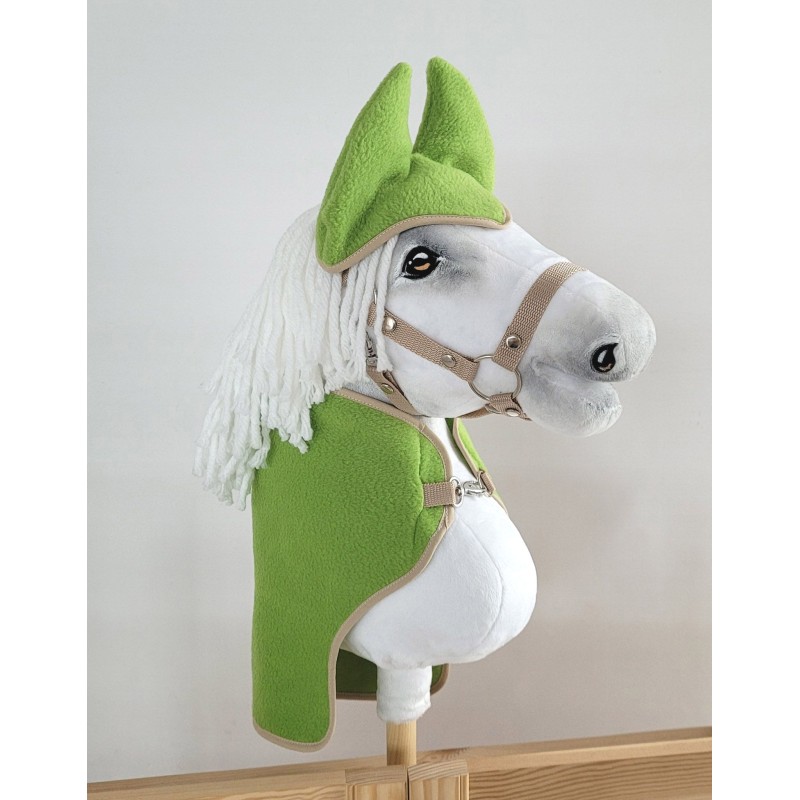 Σετ Αξεσουάρ για Hobby Horse A3: Fleece Κουβέρτα και Ωτοασπίδες - green