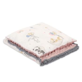 Set: Double-sided blanket minky + pillow- Balloons 1