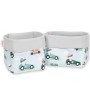 Set of 2 storage baskets - mint rabbits